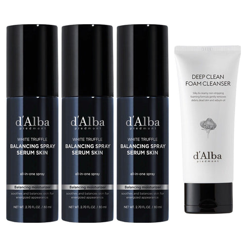[D'ALBA] Men's All-in-One Balancing Spray Serum Skin Set (3 x 80ml + 80ml)