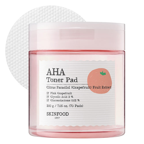 [SKINFOOD] Pink Grapefruit AHA Toner Pad (70 sheets)