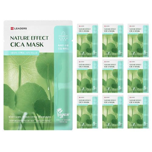 [LEADERS] Nature Effect Cica Mask (10 sheets x 21ml)