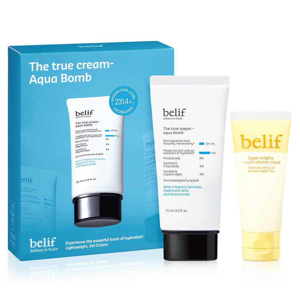 [BELIF] The True Cream Aqua Bomb + Multi Vitamin Mask Set (75ml + 35ml)
