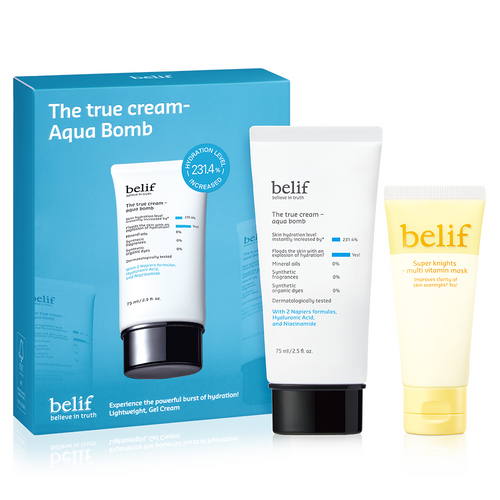[BELIF] The True Cream Aqua Bomb + Multi Vitamin Mask Set (75ml + 35ml)