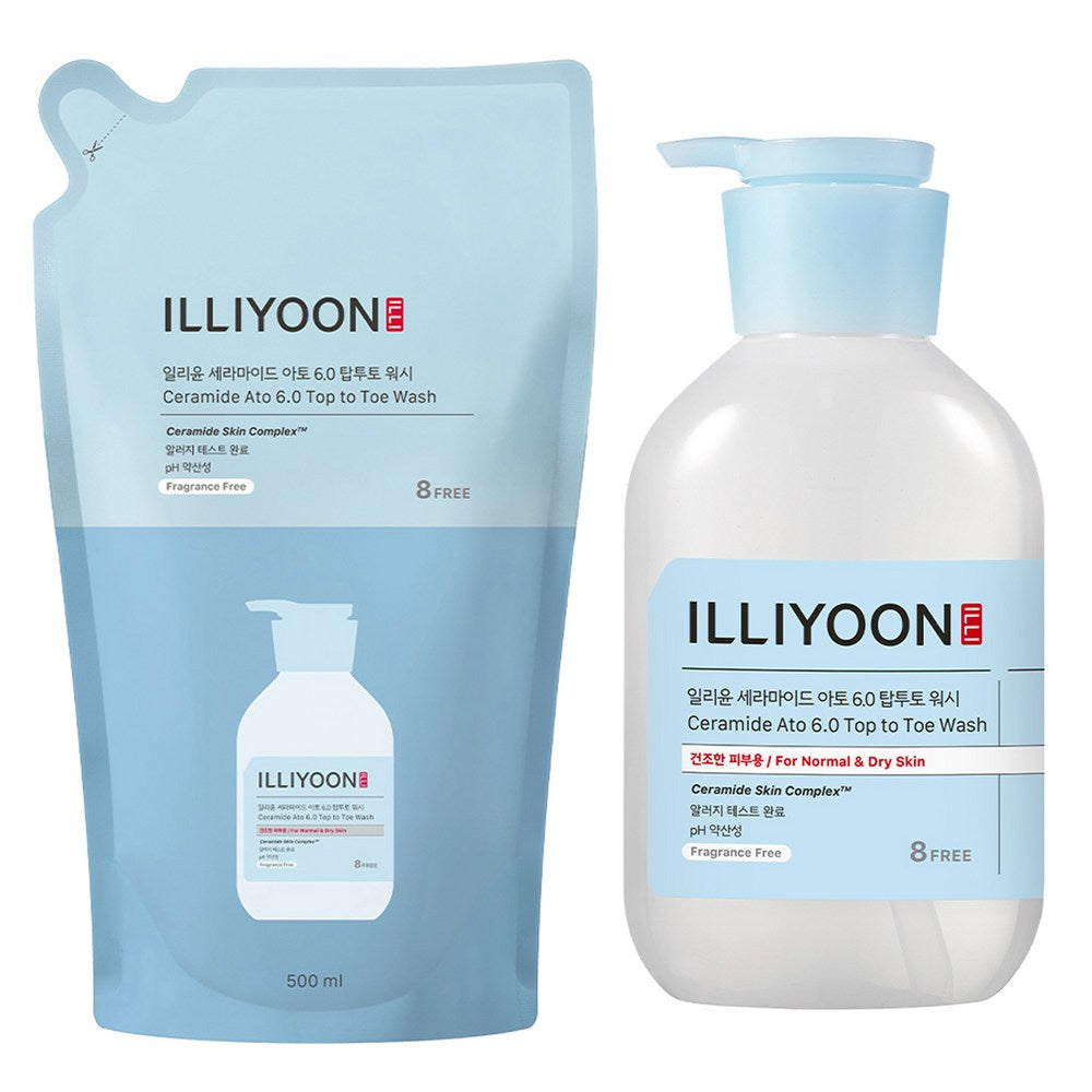 [ILLIYOON] Ceramide Ato 6.0 Top-to-Toe Wash (500ml + 500ml)