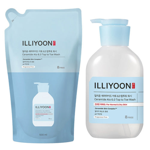 [ILLIYOON] Ceramide Ato 6.0 Top-to-Toe Wash (500ml + 500ml)