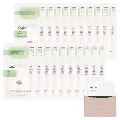 [D'ALBA] White Truffle Nourishing Treatment Mask 20p + Balancing Vegan Gel Cleanser 3ml x 5p Set (1 set)