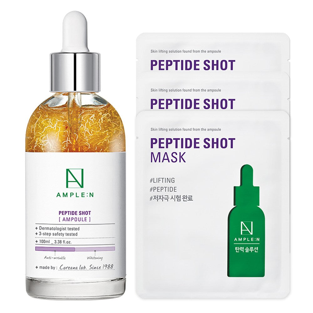 [AMPLE:N] Peptide Shot Ampoule & Mask Set (100ml + 3 sheets)