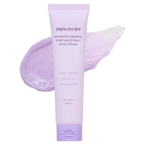 [PAPA RECIPE] Eggplant Clearing Pore Smoothing Pack & Foam (100ml)