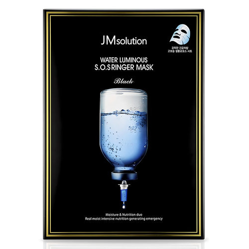 [JMSOLUTION] Water Luminous SOS Ringer Mask Black (10 sheets)