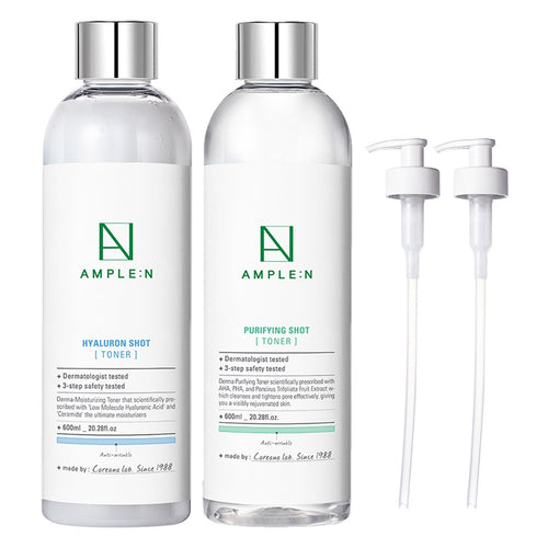 [AMPLE:N] Hyaluron Shot Toner & Purifying Shot Toner Set (1 set)