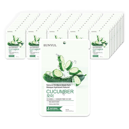[EUNYUL] Natural Moisture Mask Pack Cucumber (50 x 22ml)