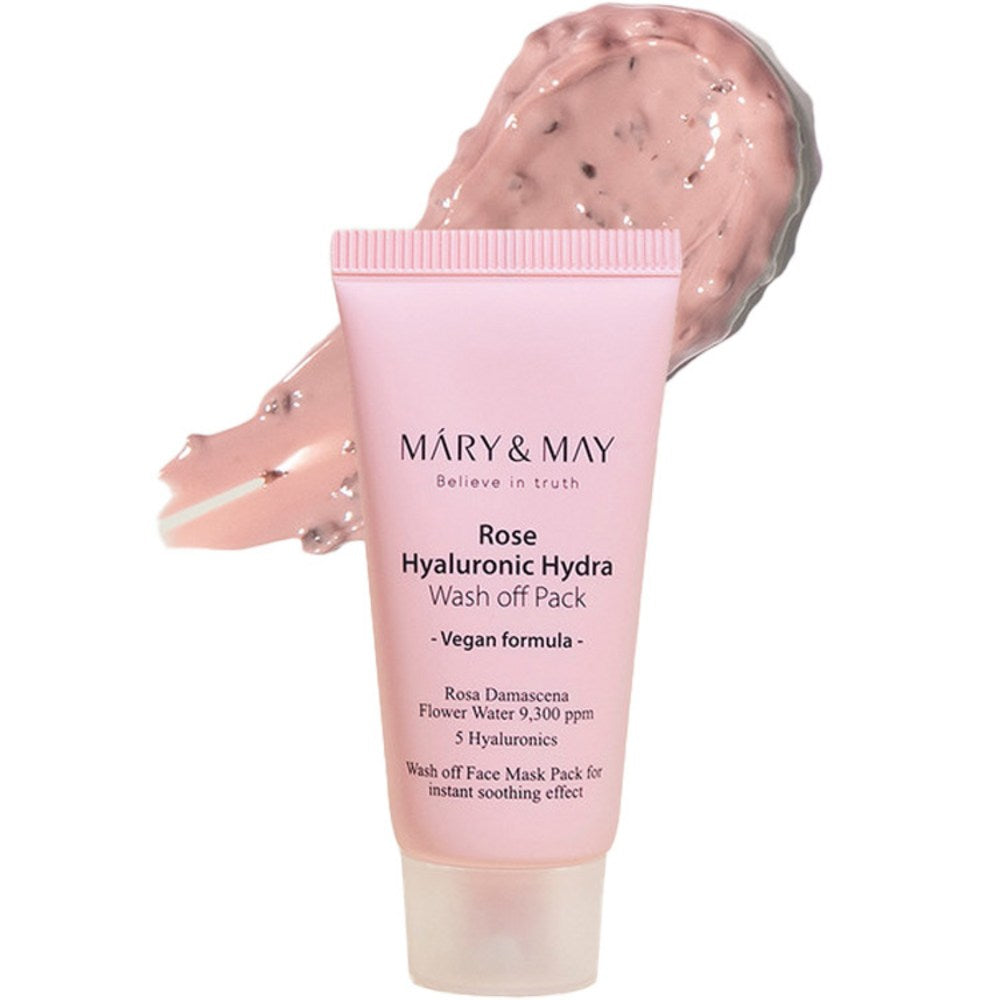 [MARY&MAY] Rose Hyaluronic Hydra Wash Off Pack (30g)