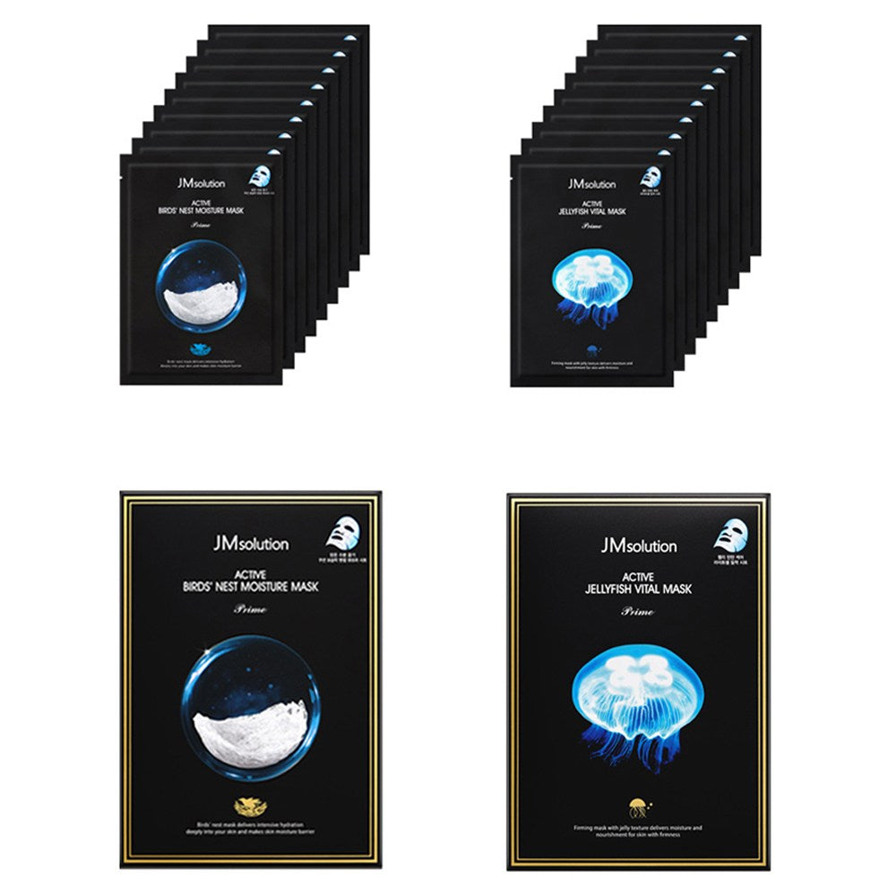 [JMSOLUTION] Active Bird's Nest Mask + Jellyfish Mask Set (20 sheets)