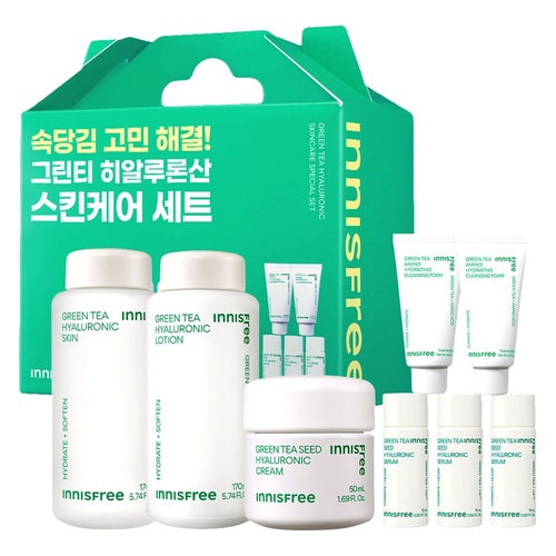 [INNISFREE] Green Tea Hyaluronic Skincare 3-Piece Set (1 set)