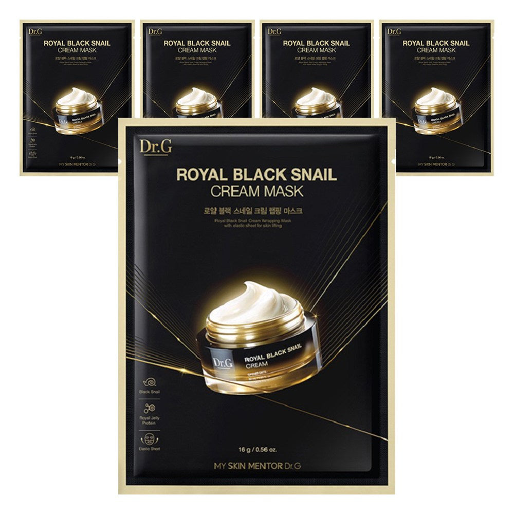 [DR.G] Royal Black Snail Cream Mask (5 sheets)