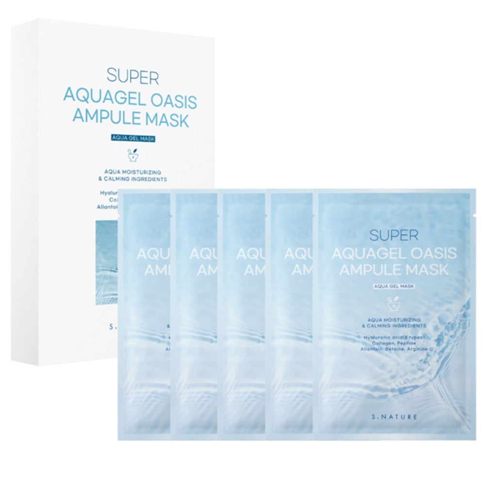 [S.NATURE] Super Aqua Gel Oasis Ampoule Mask (5 x 30ml)