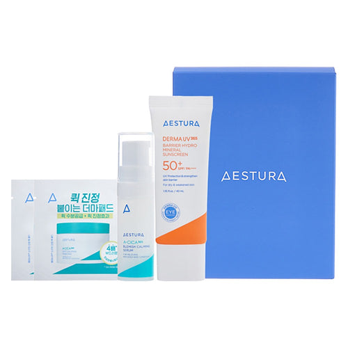 [AESTURA] Derma UV365 Barrier Hydro Mineral Sunscreen Set (40ml + 2 sheets + 5ml)