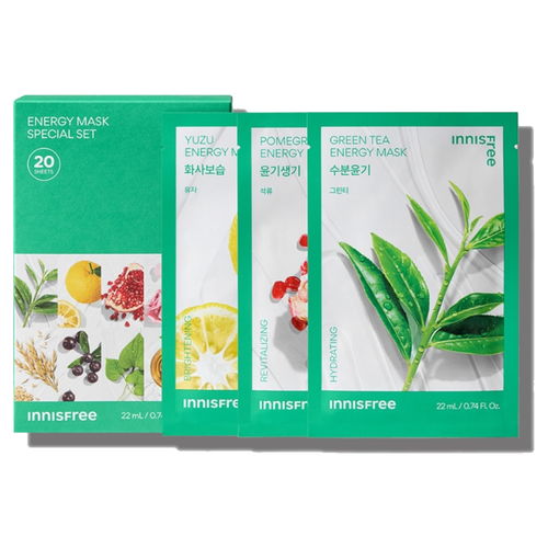 [INNISFREE] Energy Mask Special 10 Types x 2p Set (20 sheets)