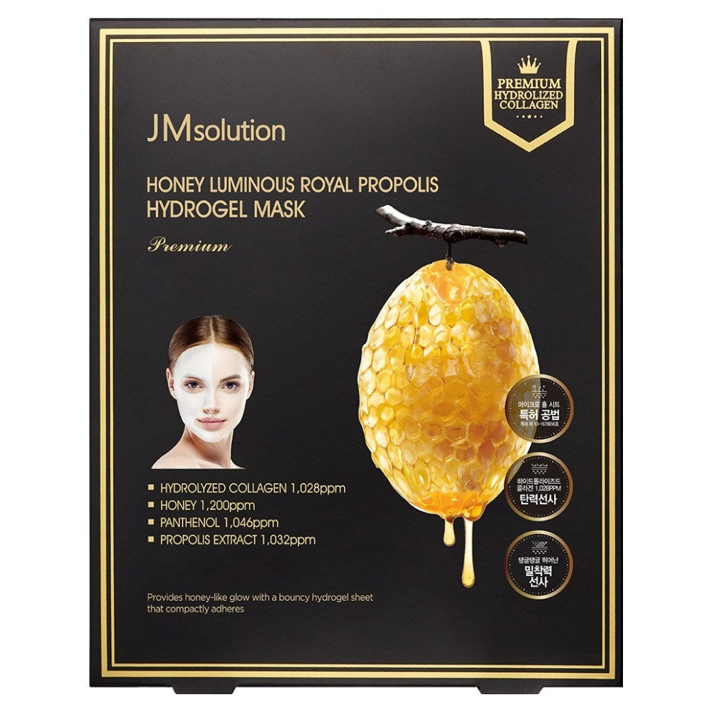 [JMSOLUTION] Honey Luminous Royal Propolis Hydrogel Mask (5 sheets)