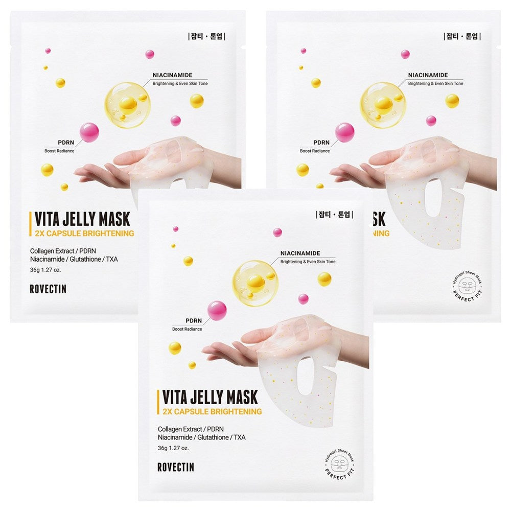[ROVECTIN] Vita Jelly Double Brightening Mask (3 sheets)