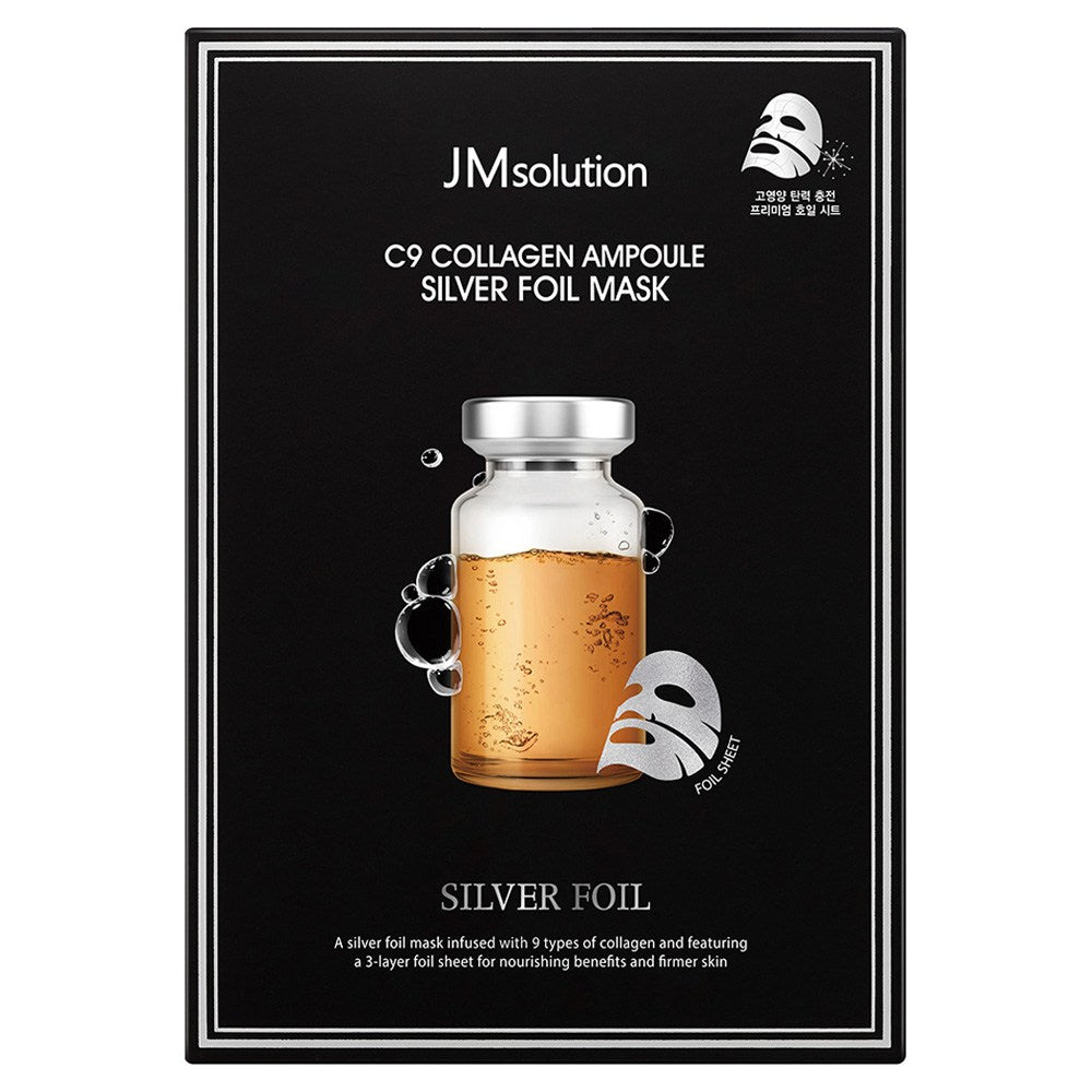 [JMSOLUTION] C9 Collagen Ampoule Silver Foil Mask (10 x 35ml)