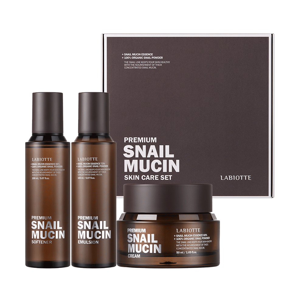 [LABIOTTE] Premium Snail Mucin 3-Piece Set (1 set)