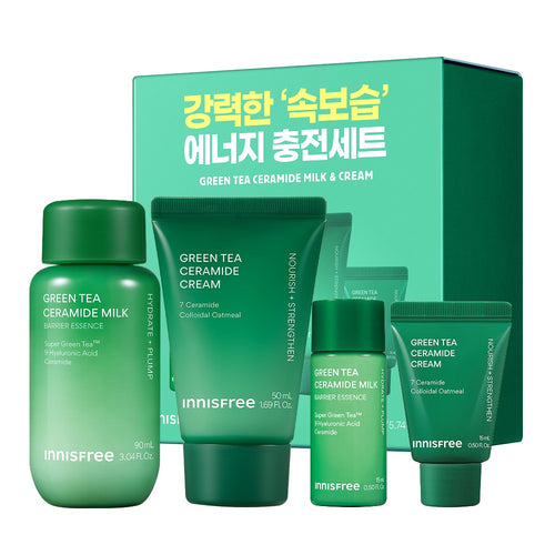 [INNISFREE] Green Tea Ceramide Milk Cream Set (1 set)