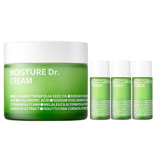[ISOI] Moisture Dr. Cream 70ml + Toner 8ml x 3 (70ml + 3 x 8ml)