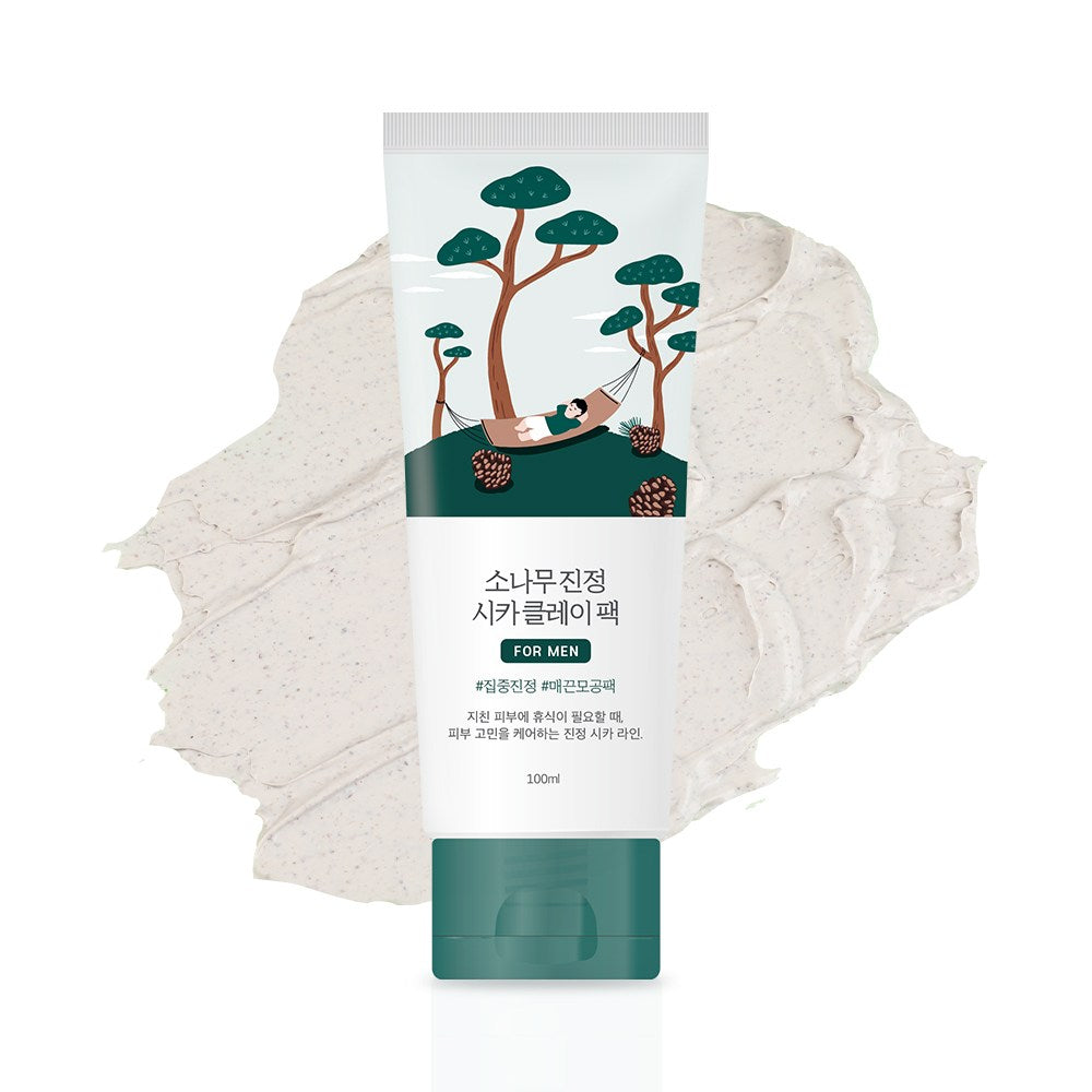 [ROUND LAB] For Men Pine Calming Cica Clay Pack (100ml)