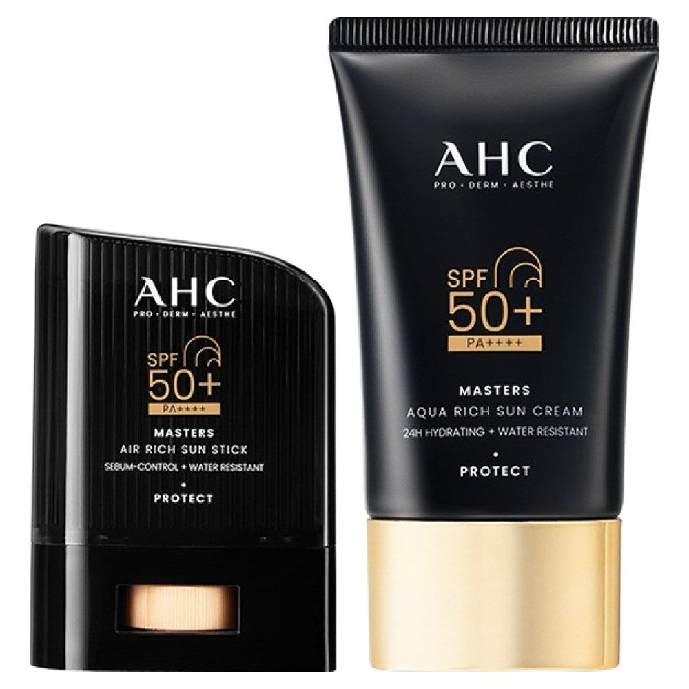 [AHC] Masters Airy Rich Sun Stick & Aqua Rich Sun Cream Set (1 set)