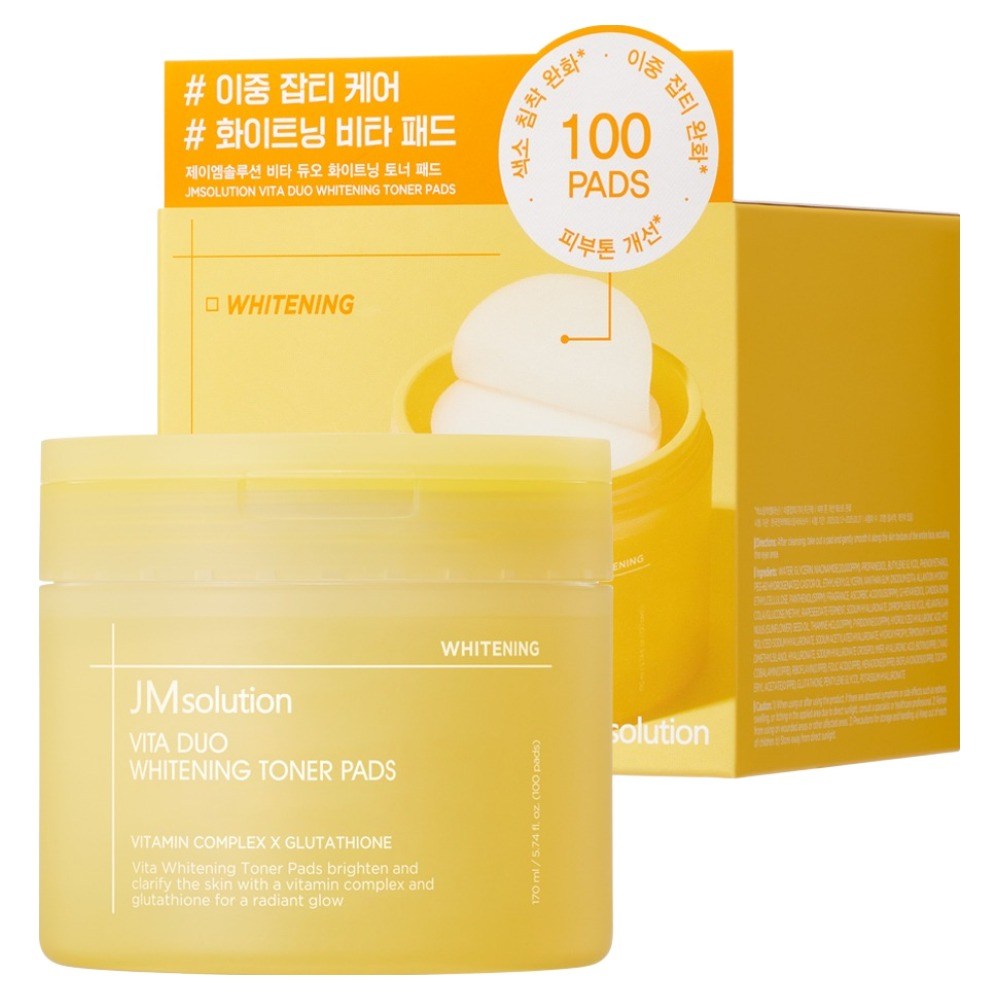 [JMSOLUTION] Vita Duo Whitening Toner Pad (170ml, 100 pads)
