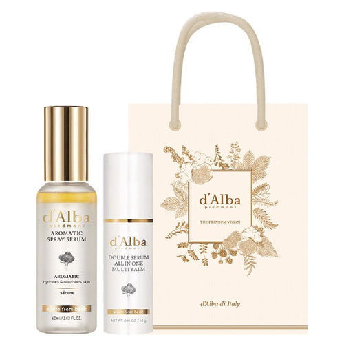 [D'ALBA] White Truffle First Aromatic Spray Serum + Double Serum All-in-One Multi Balm (1 set)