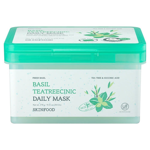 [SKINFOOD] Basil Tea Tree Soothing Daily Mask (30 sheets)