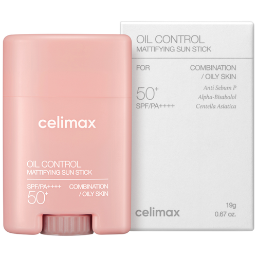 [CELIMAX] Oil Control Mattifying Sun Stick SPF50+ PA++++ (19g)