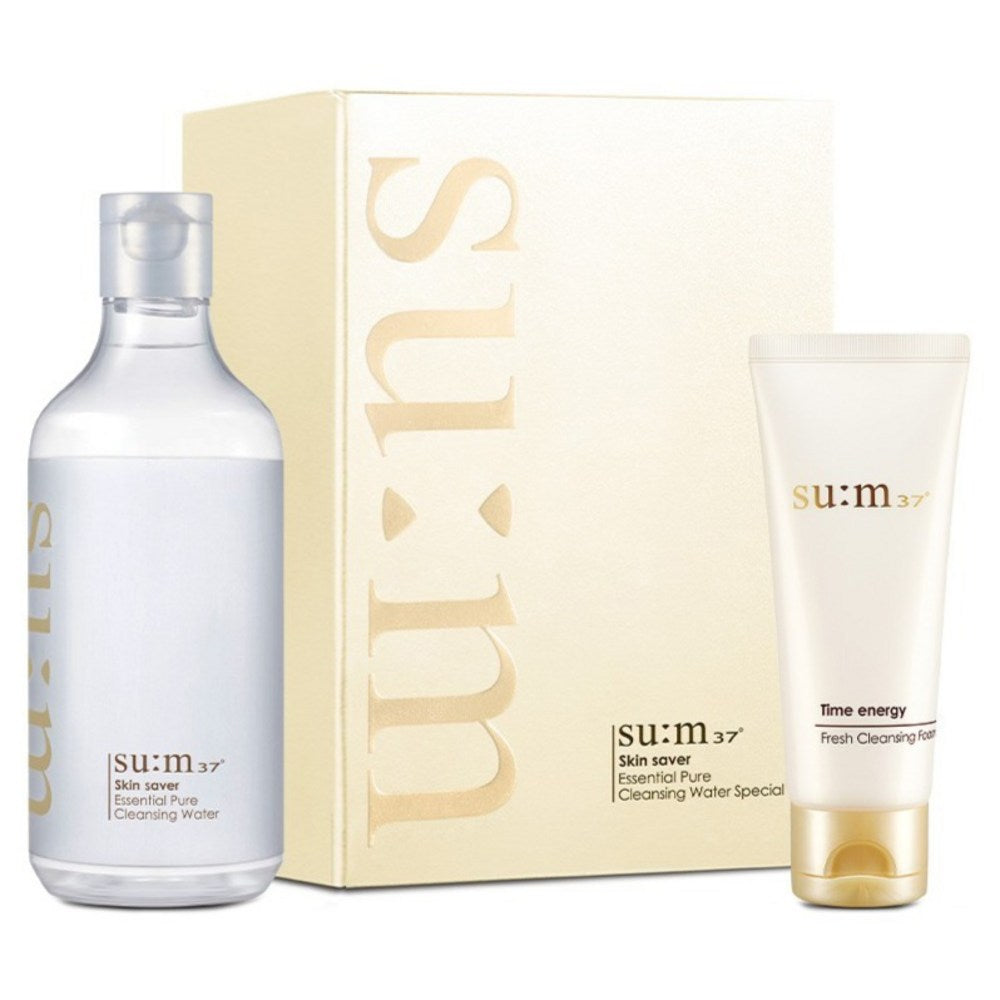 [SU:M37] Skin Saver Essential Pure Cleansing Water & Foam Cleanser Set (400ml + 100ml)