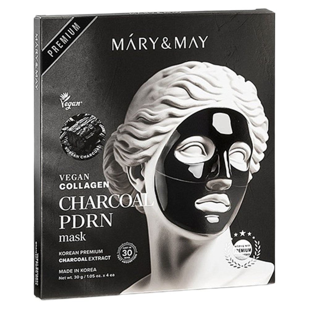 [MARY&MAY] Vegan Collagen Charcoal PDRN Mask (30g x 4)