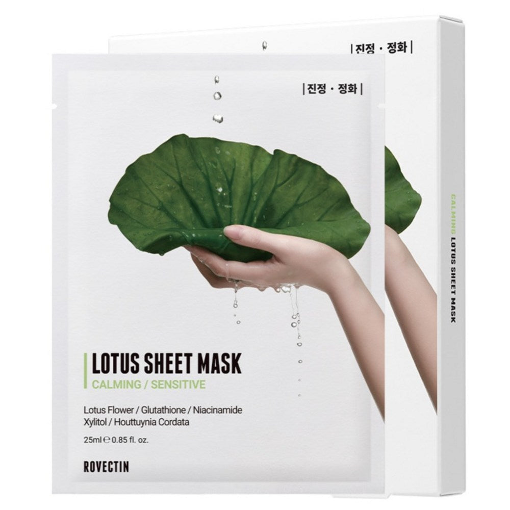 [ROVECTIN] Calming Lotus Sheet Mask (5 sheets)