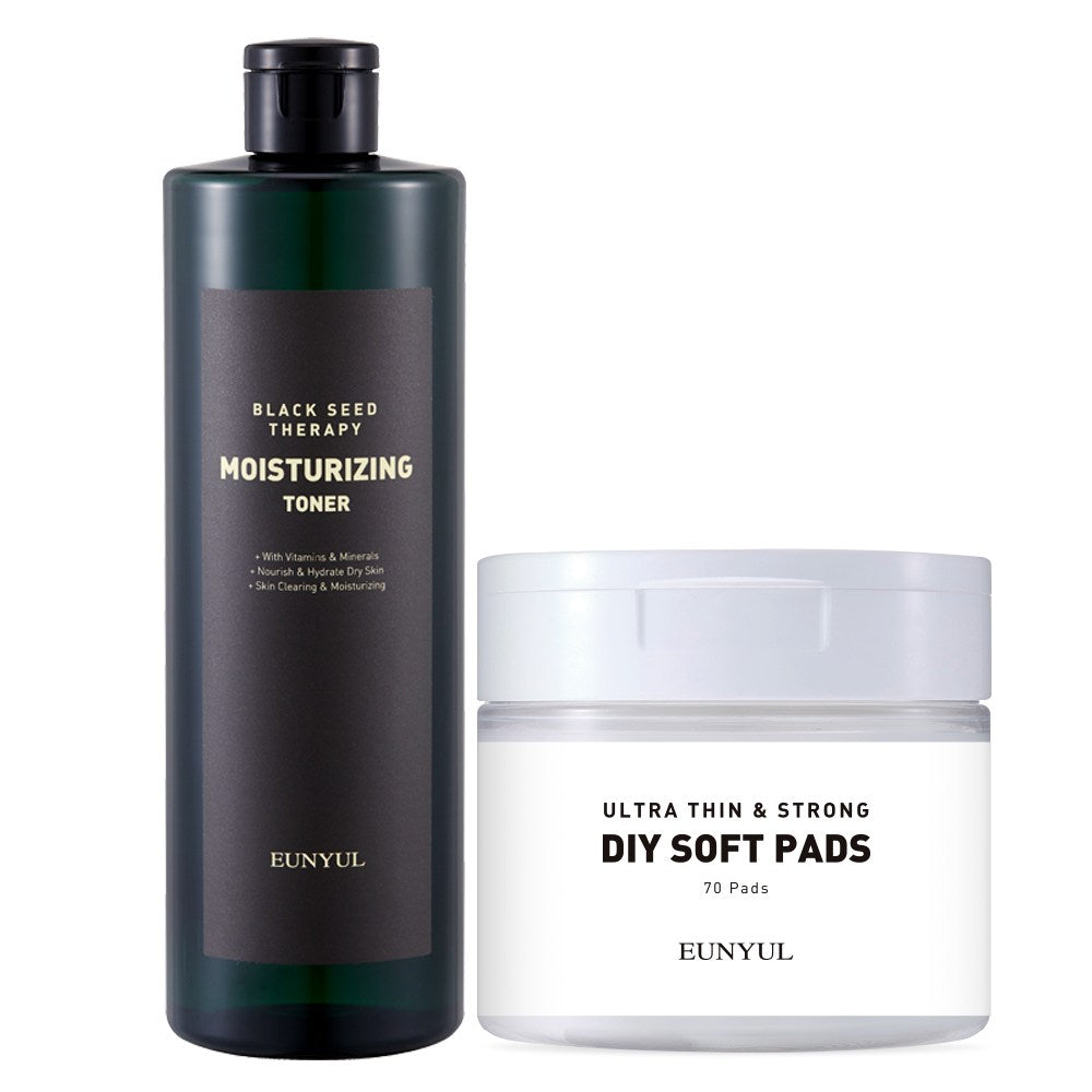 [EUNYUL] Black Seed Therapy Moisture Toner (500ml + 70 pads)