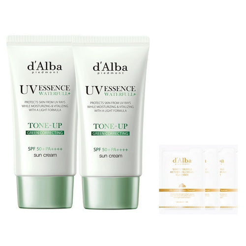 [D'ALBA] Clean Tea Tree Liposome Tone Up Sunscreen Green SPF50+ PA++++ Set (2 x 50ml + 3 x 3ml)