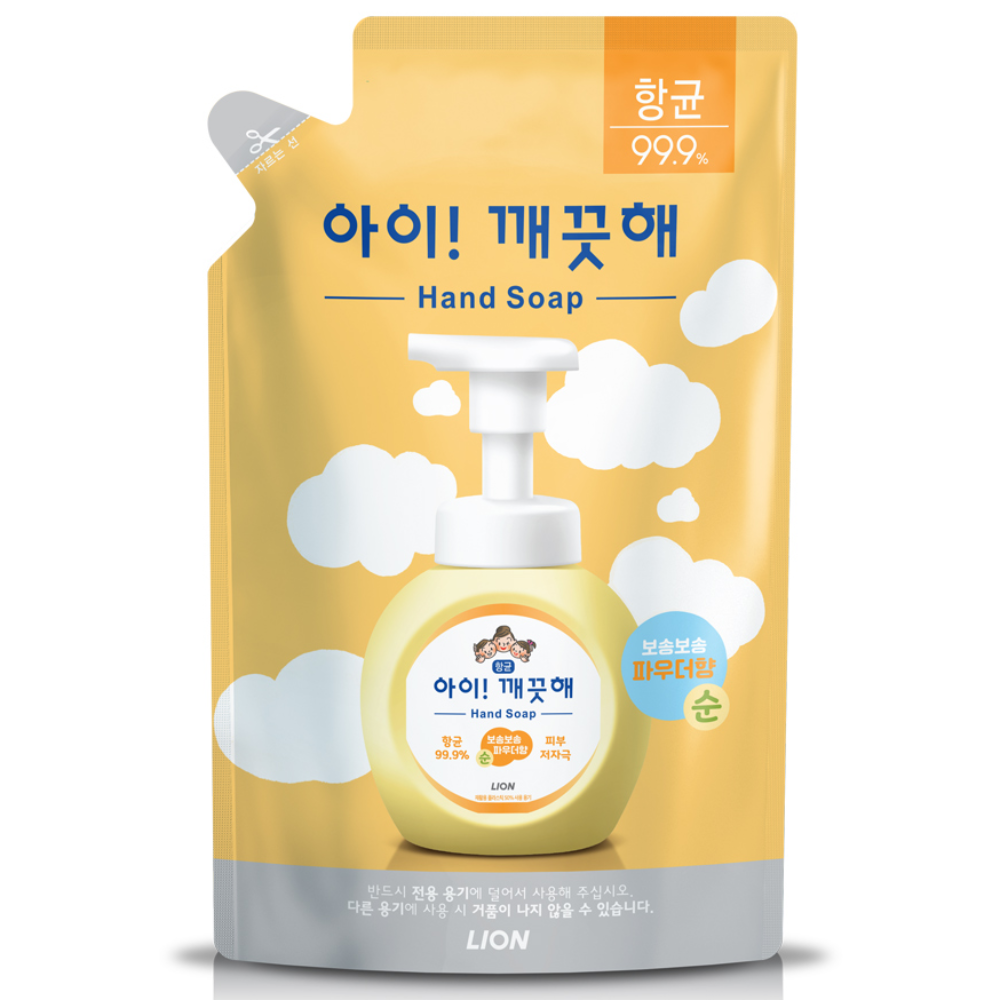 [LION KOREA] Ai!Kkaekuthae Antibacterial Foaming Hand Soap Pure Powder Scent Refill (450ml)