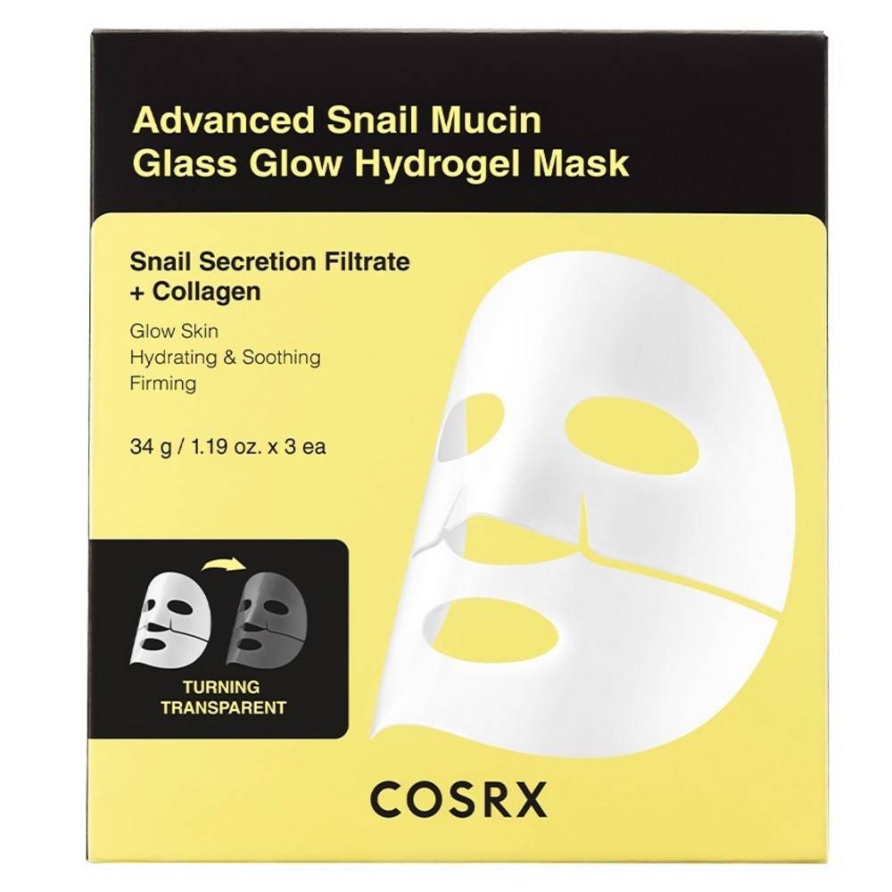 [COSRX] Advanced Snail Mucin Glass Glow Hydrogel Mask (3 x 34g)