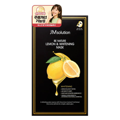 [JMSOLUTION] Be Nature Lemon & Whitening Mask Pack (10 sheets)
