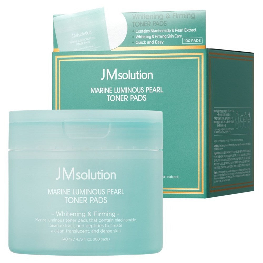 [JMSOLUTION] Marine Luminous Pearl Tone Up Toner Pad (100 sheets)