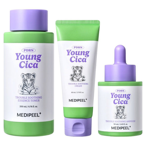 [MEDIPEEL] Young Cica PDRN Trouble Soothing Toner + Ampoule + Cream Set (1 set)