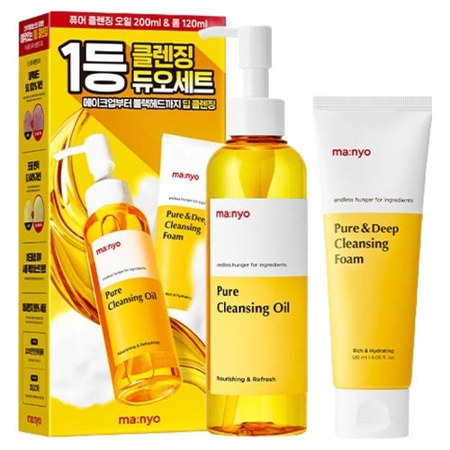 [MANYO] Pure Cleansing Oil & Cleansing Foam Duo Set (1 set)