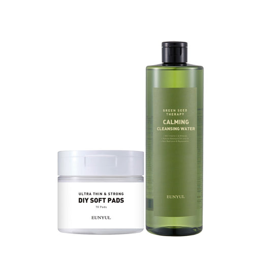 [EUNYUL] Green Seed Therapy Calming Cleansing Water (500ml + 70 pads)