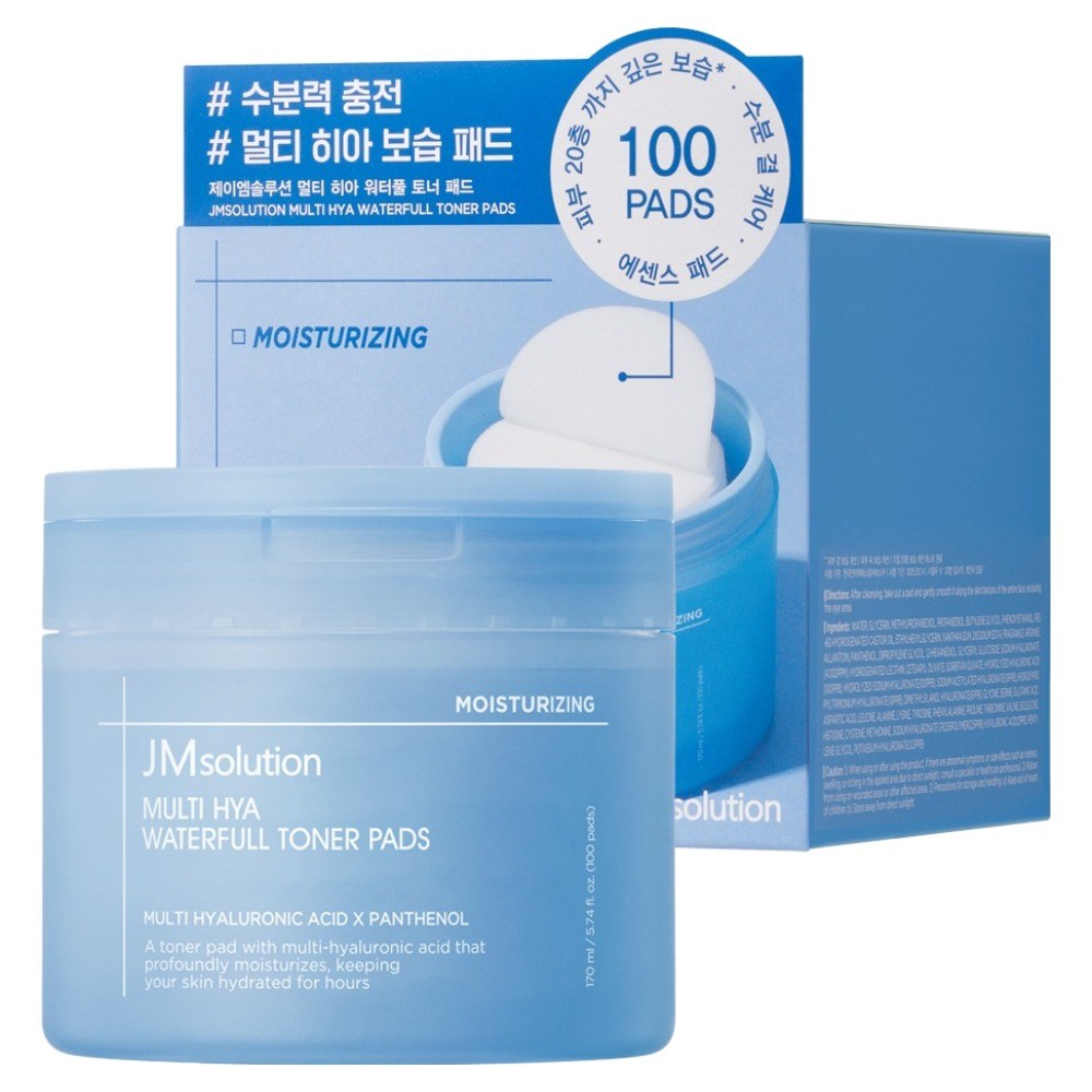 [JMSOLUTION] Multi Hya Waterful Toner Pad (170ml, 100 pads)
