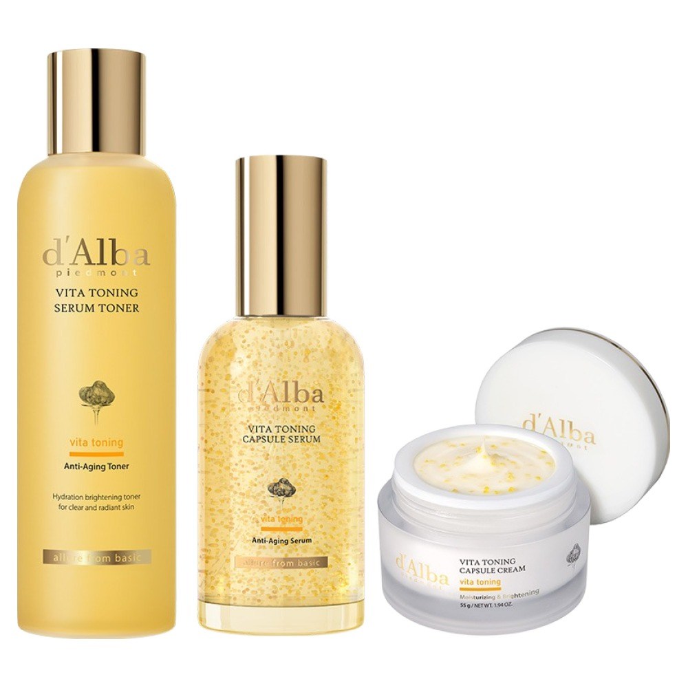 [D'ALBA] Vita Toning Skincare Set (180ml + 100ml + 55g)
