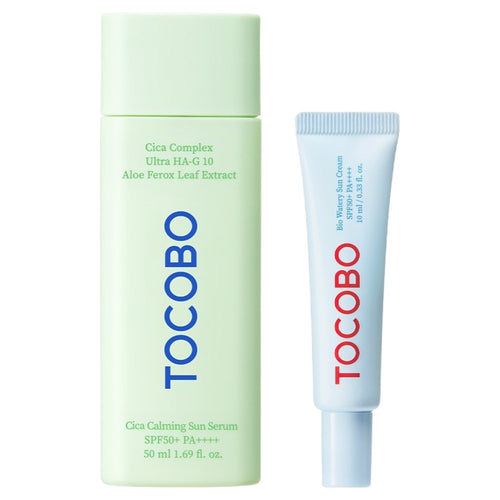 [TOCOBO] Cica Calming Sun Serum 50ml + Bio Watery Sun Cream 10ml Set (1 set)