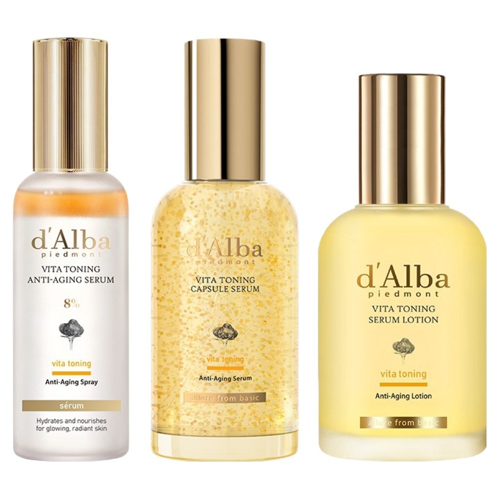 [D'ALBA] Vita Toning Glow Vita Mist + Capsule Serum + Lotion Set (1 set)
