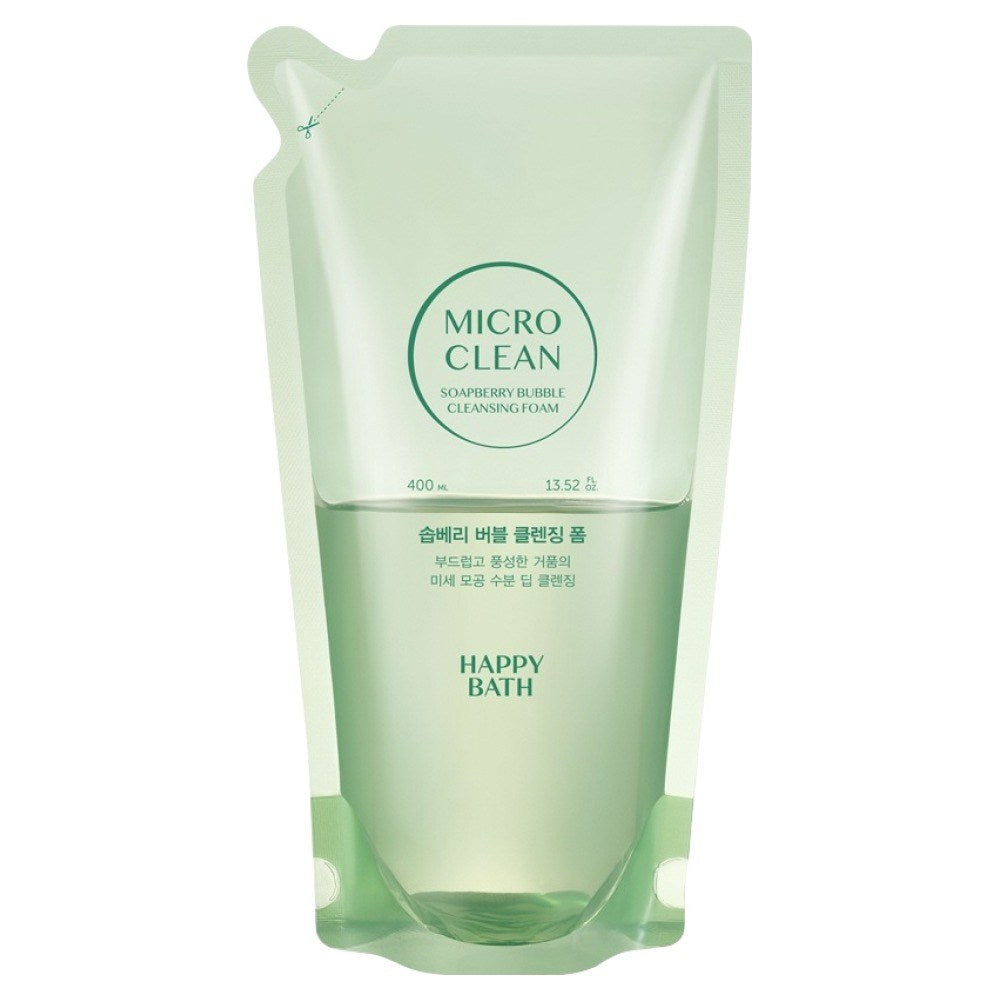 [HAPPYBATH] Micro Clean Soapberry Bubble Cleansing Foam Refill (400ml)
