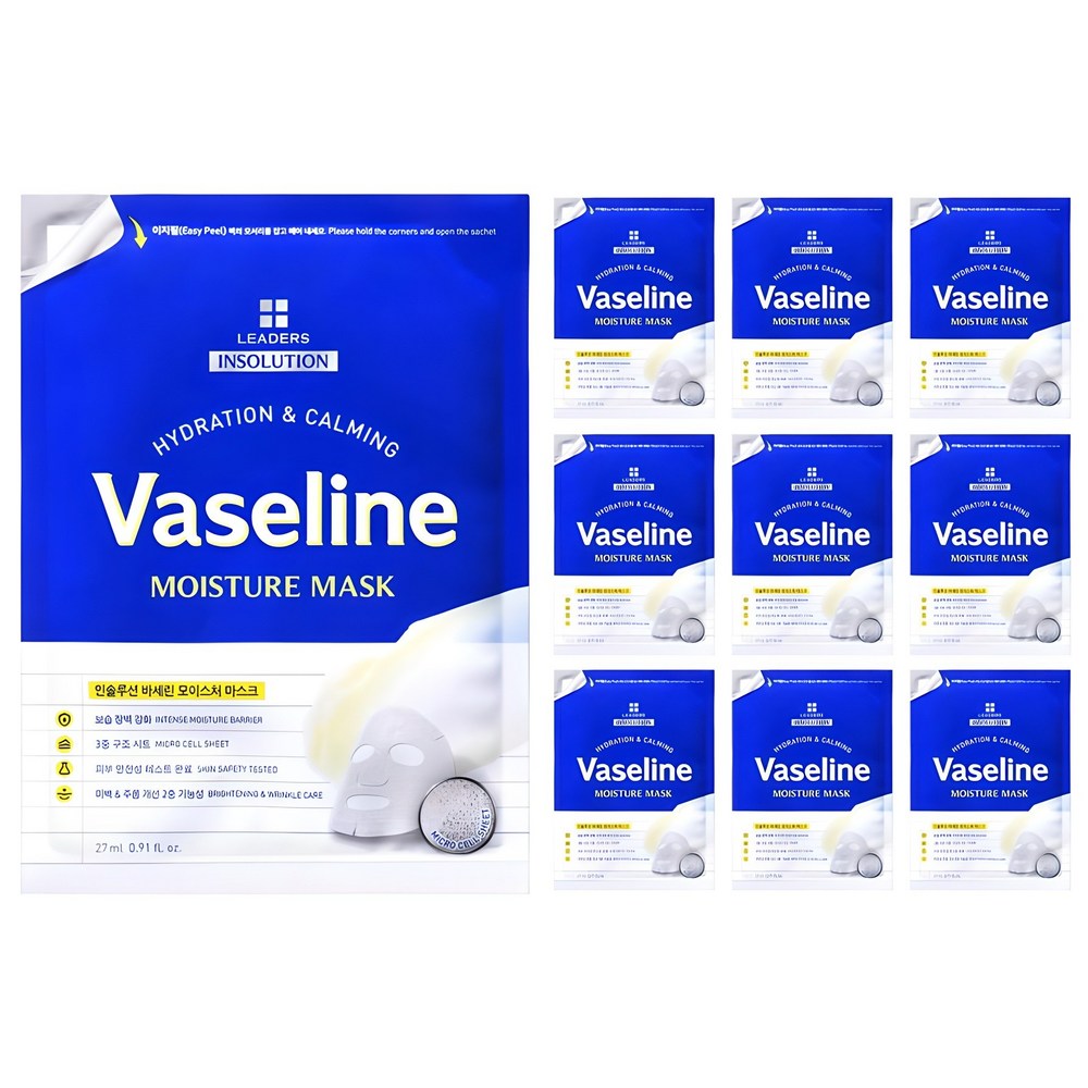 [LEADERS] Insolution Vaseline Moisture Mask (10 sheets)